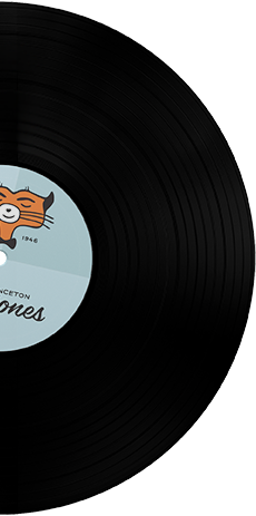 A old vinyl record with Gezortz on the interior label.